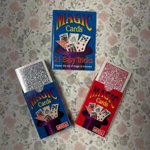 Magic Card Set - 21 Tricks - 2 Card Decks - each in original plastic wrap